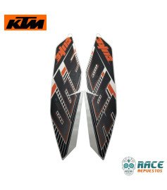 Juego De Calcomanías Para Tapa De Tanque Negra Duke 390 Original KTM 