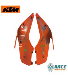 CONJUNTO CUBIERTA DE TANQUE IZQUIERDO DERECHO NARANJA BRILLANTE